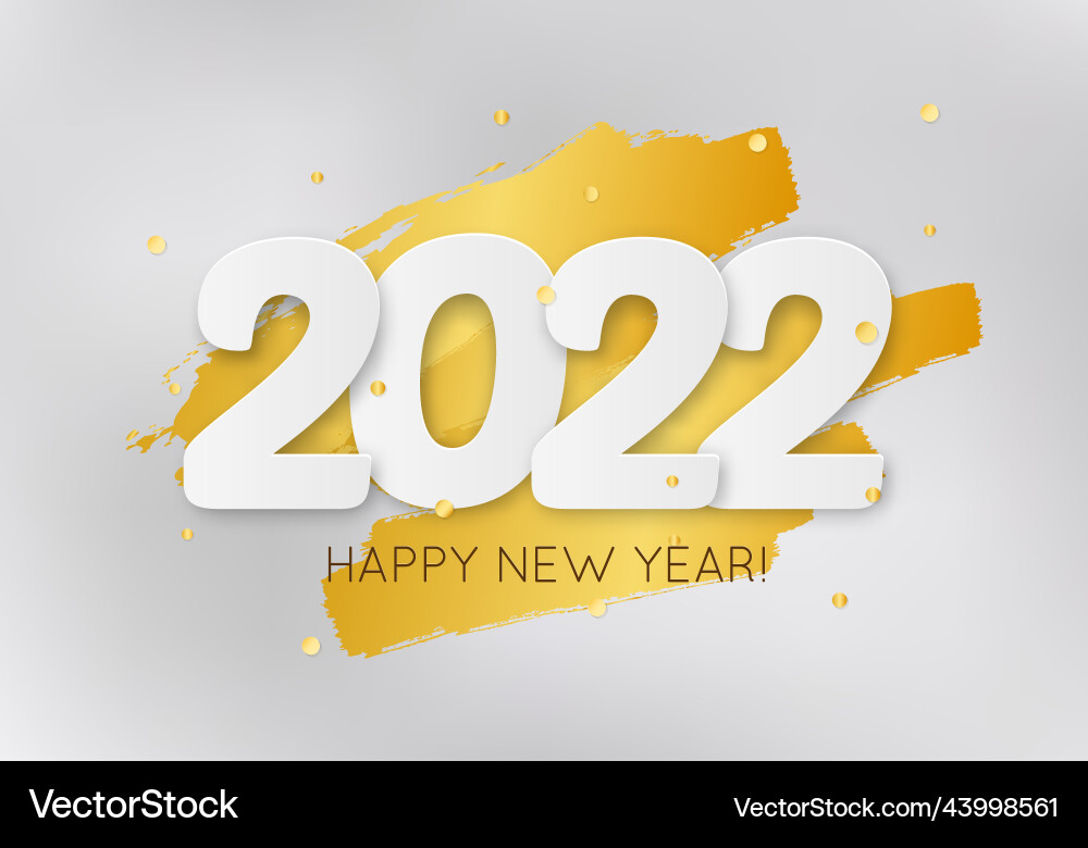 2022 happy new year hand drawn text lettering 2022 happy new year hand drawn text lettering vector image
