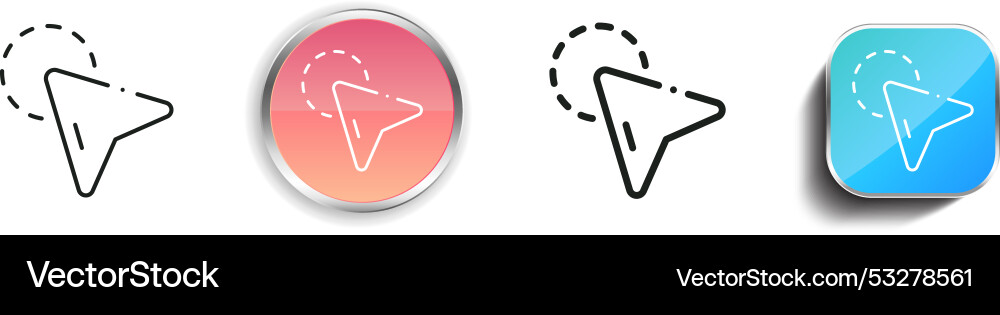 Cursor-Symbol dünne lineare regelmäßige und Schaltfläche Stil Cursor-Symbol dünne lineare regelmäßige und Schaltfläche Stil vektorbild