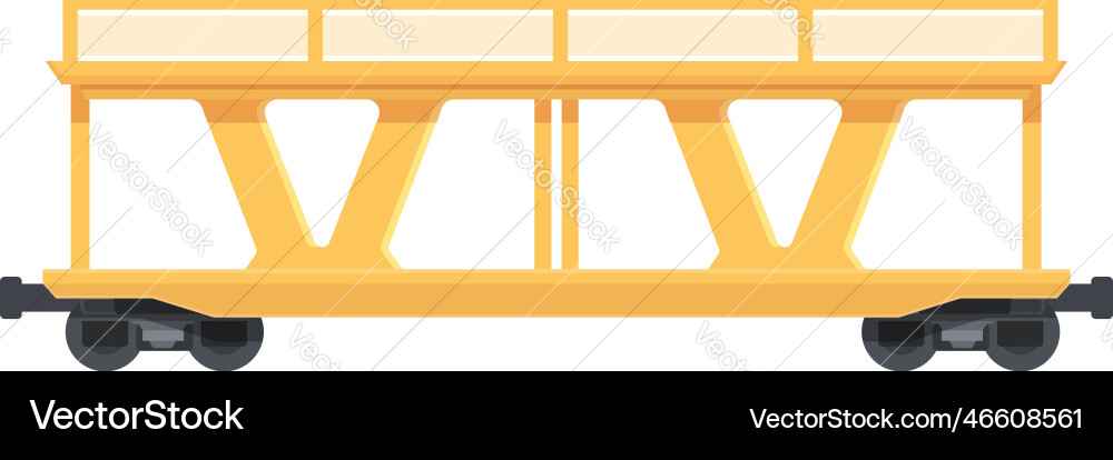 Metal wagon icon cartoon train cargo Metal wagon icon cartoon train cargo vector image