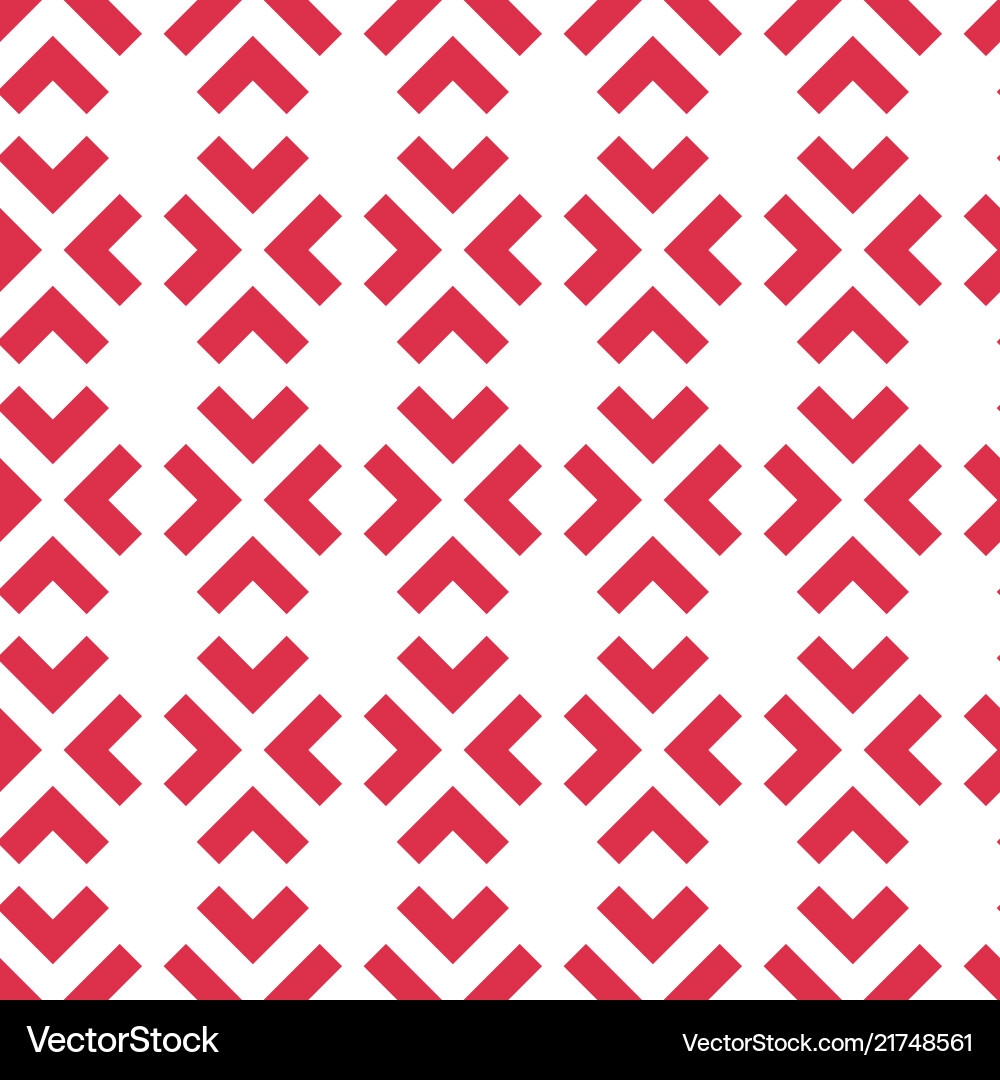 Red Geometric Arrow Pattern vector image