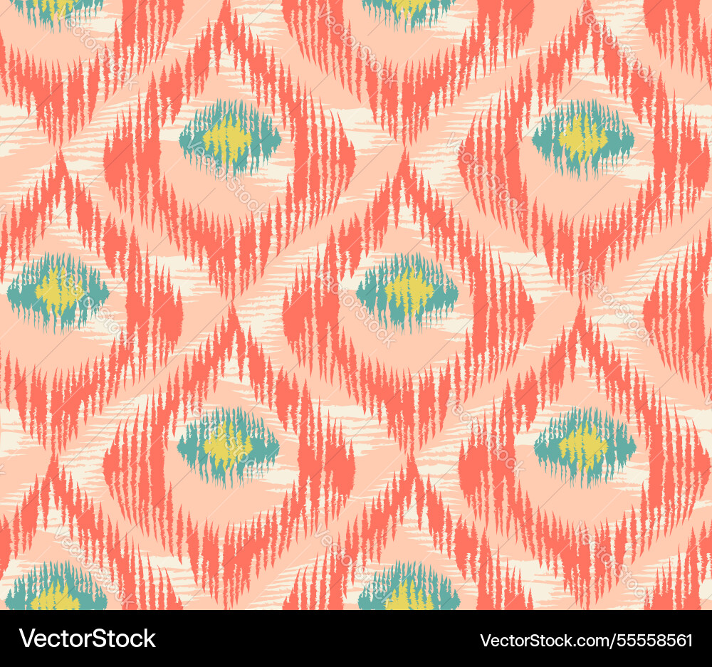 Seamless pattern in ikat style Seamless pattern in ikat style vector image