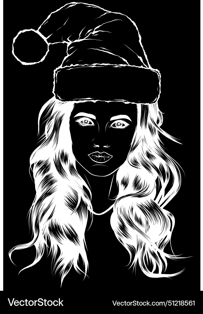 Weiße Silhouette der schönen Frau mit Weihnachten Weiße Silhouette der schönen Frau mit Weihnachten vektorbild