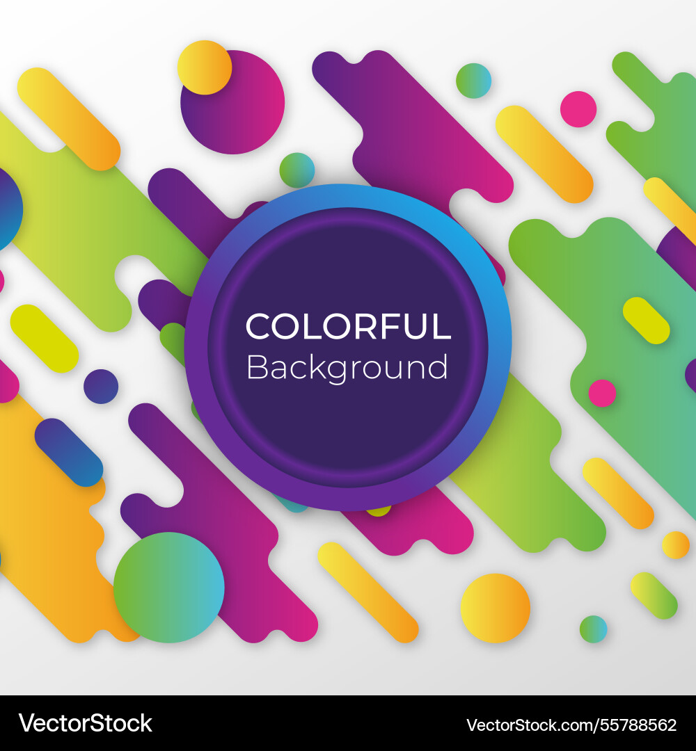 Abstract background with colorful rounded shapes Vector Image