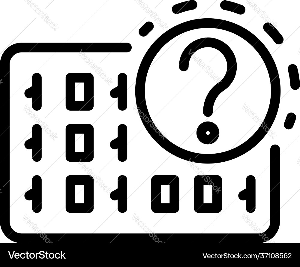Cipher security icon outline style Cipher security icon outline style vector image