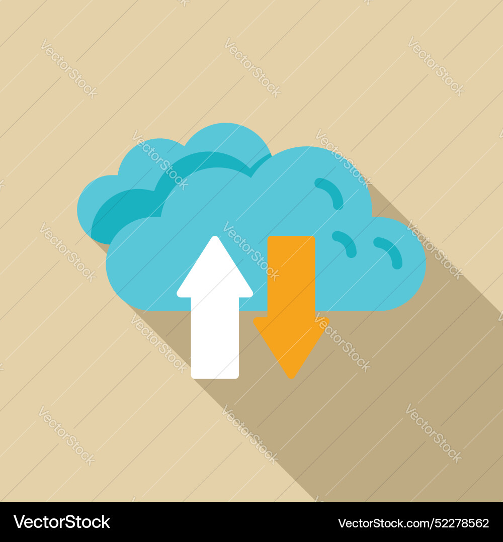 Cloud computing concept uploading and downloading Cloud computing concept uploading and downloading vector image