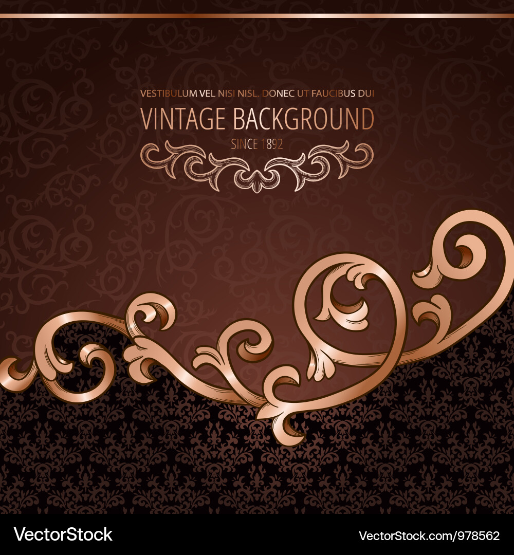 Elegant Damask Background vector image