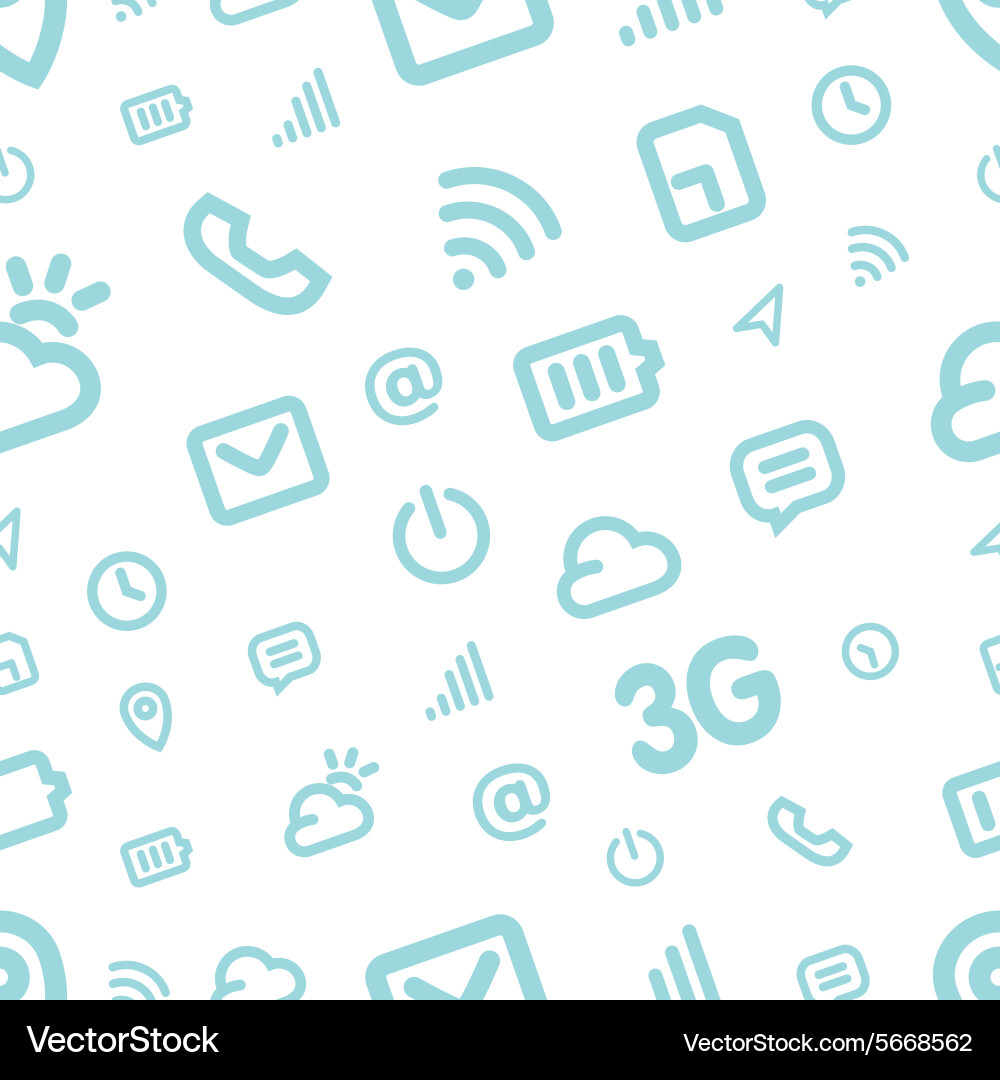 Mobile interface icon pattern vector image