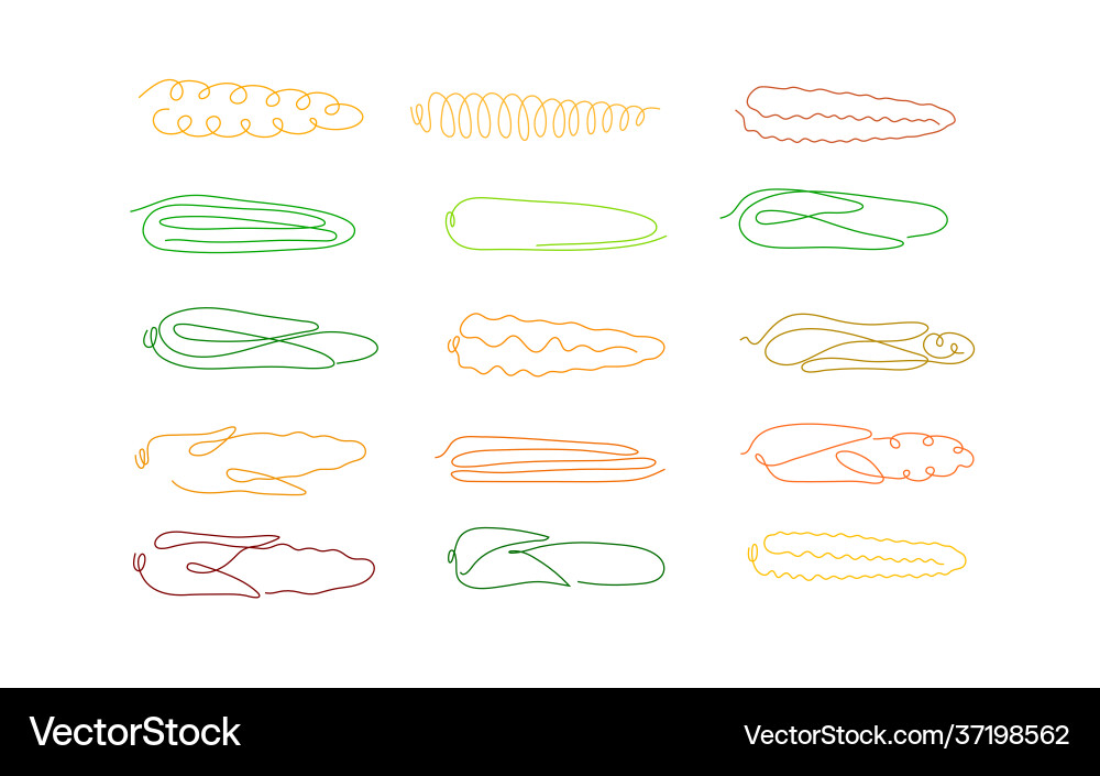 One line art style corn abstract creative food vector image