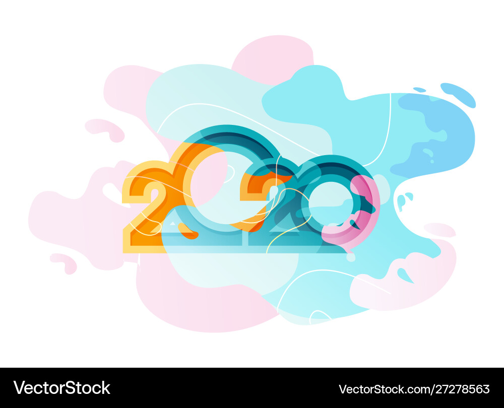 Abstract 2020 Calendar Background Vector Image