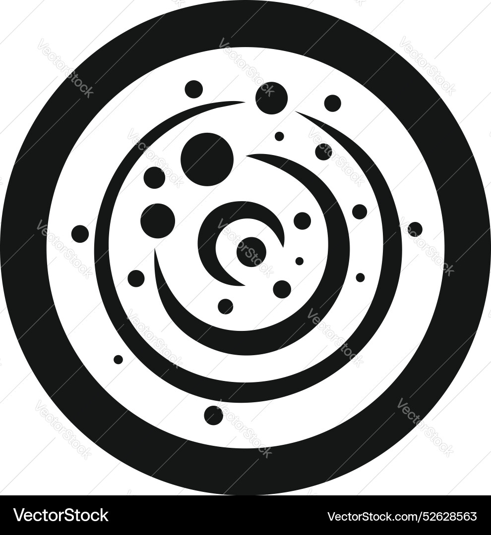 Abstract circular swirl design with dots Abstract circular swirl design with dots Vector Image