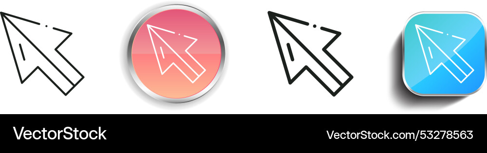 Cursor-Symbol dünne lineare regelmäßige und Schaltfläche Stil Cursor-Symbol dünne lineare regelmäßige und Schaltfläche Stil vektorbild