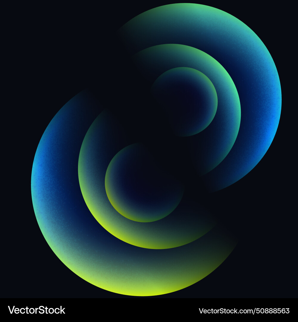 Gradient circles on a dark background Gradient circles on a dark background vector image
