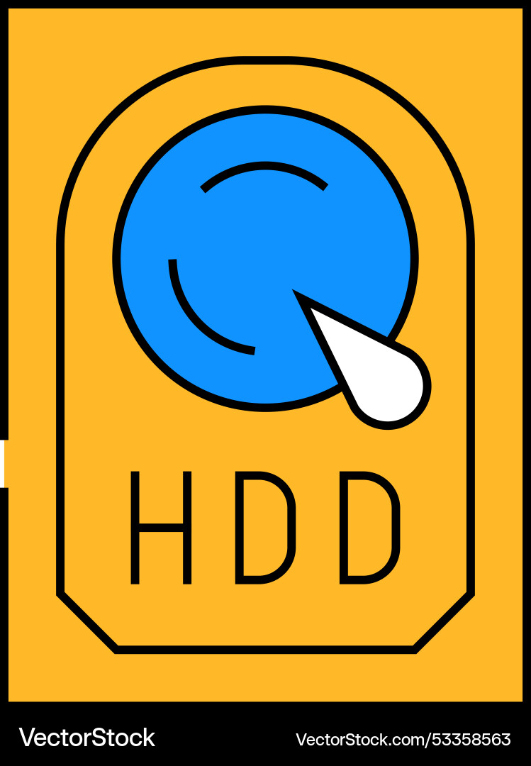 Hdd computer part icon color Hdd computer part icon color vector image