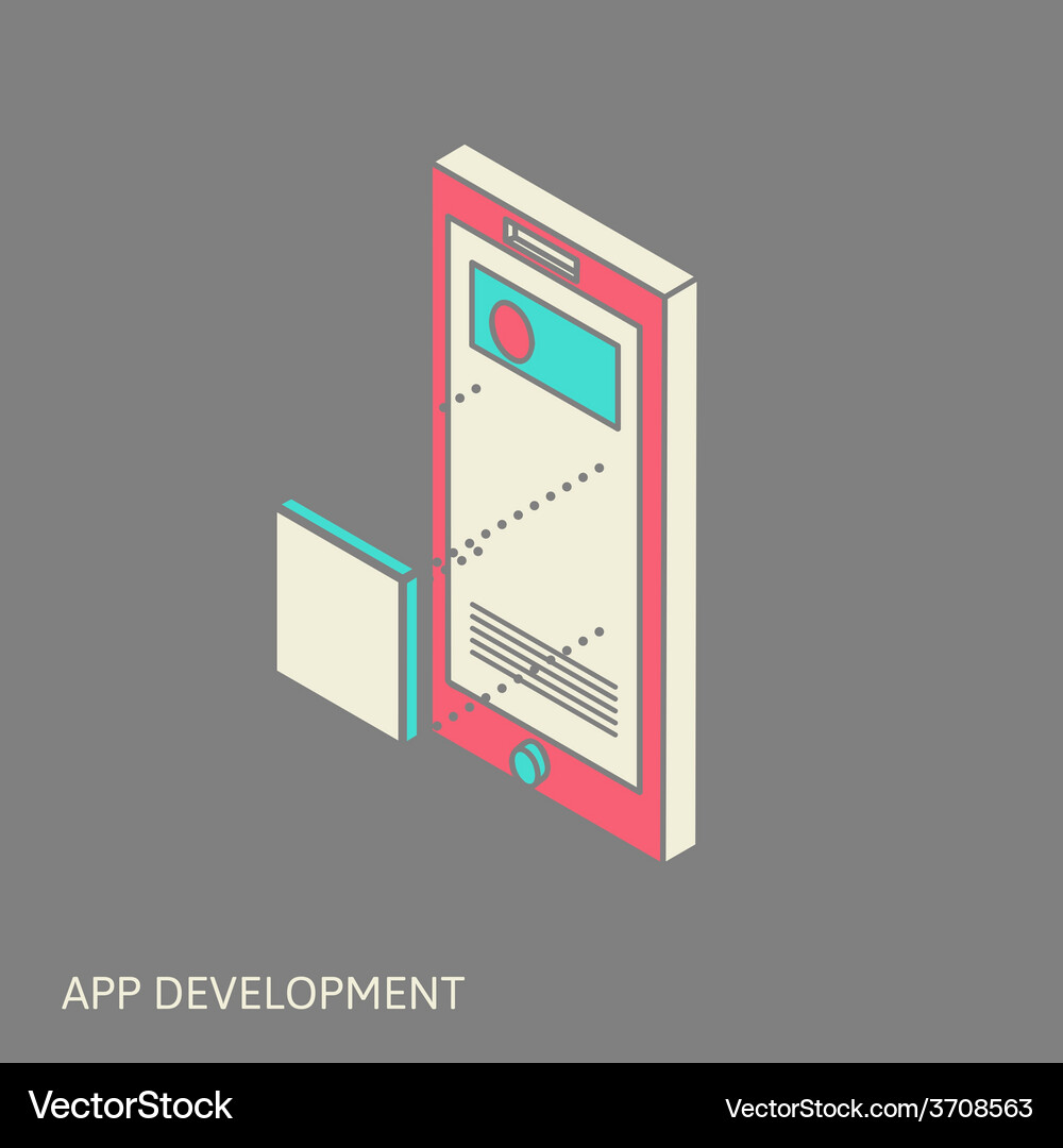 Mobile and desktop website design development Vector Image