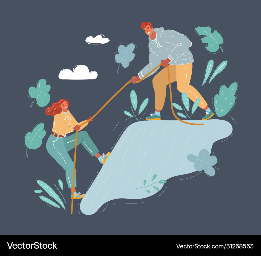 People Helping Each Other - Support \u0026 Collaboratio – Royalty-Free Vector |  VectorStock, image size:1000x980