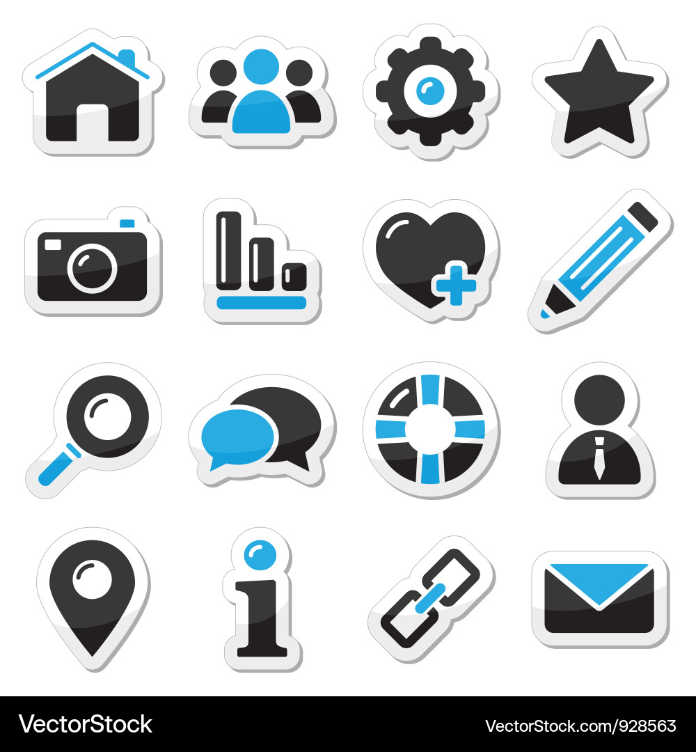Website Icon Set - Web & Internet vector image