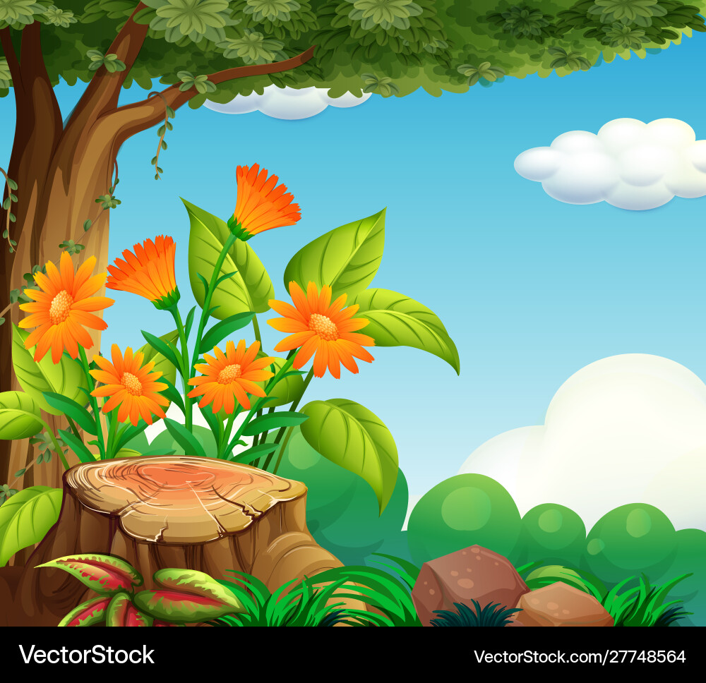 Background scene with nature theme Background scene with nature theme vector image