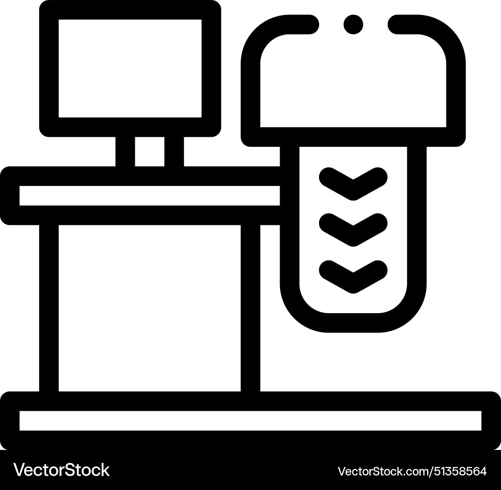Balancing icon thin linear style design isolated Balancing icon thin linear style design isolated vector image