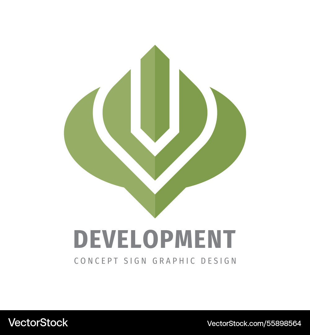 Development concept business logo design ecology – Royalty-Free Vector ...