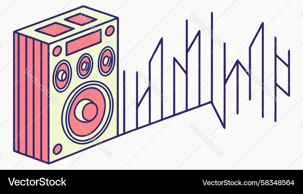 Dynamic Sound Wave Chart Vector Image