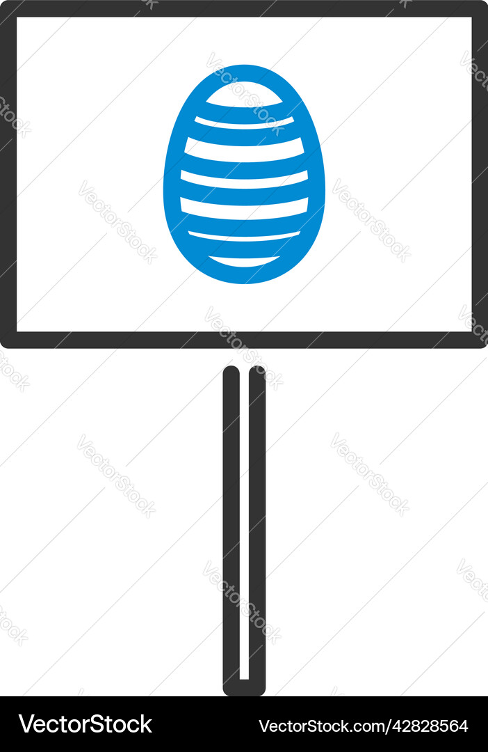 Easter pointer with egg icon Easter pointer with egg icon vector image