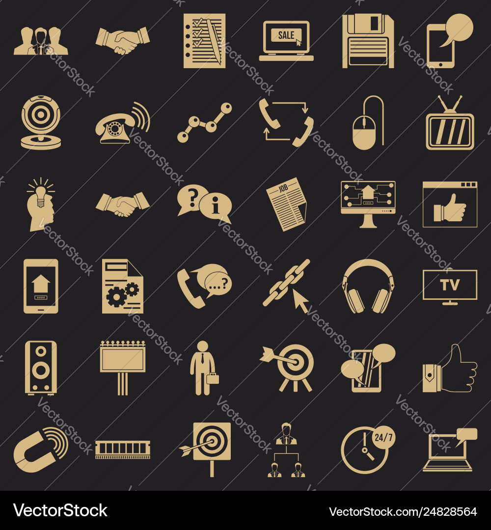 Exchange link icons set simple style Exchange link icons set simple style vector image