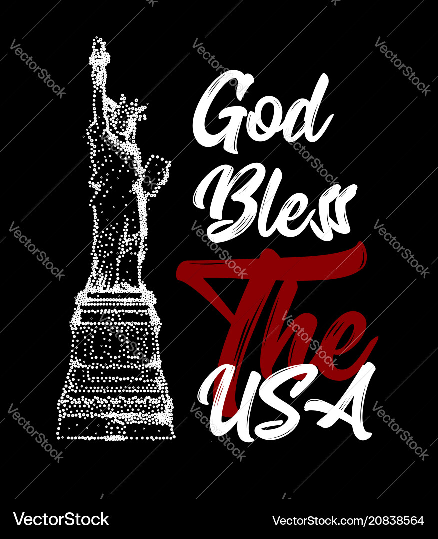 God Bless USA - Liberty & Freedom Vector Image