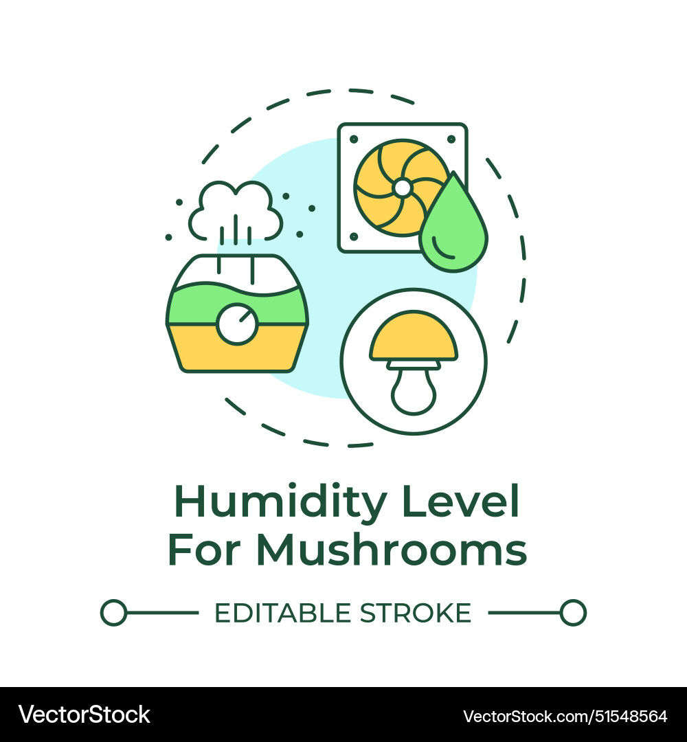 Humidity level multi color concept icon Humidity level multi color concept icon vector image