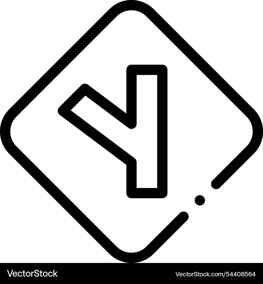 Intersection icon thin linear style design Intersection icon thin linear style design vector image