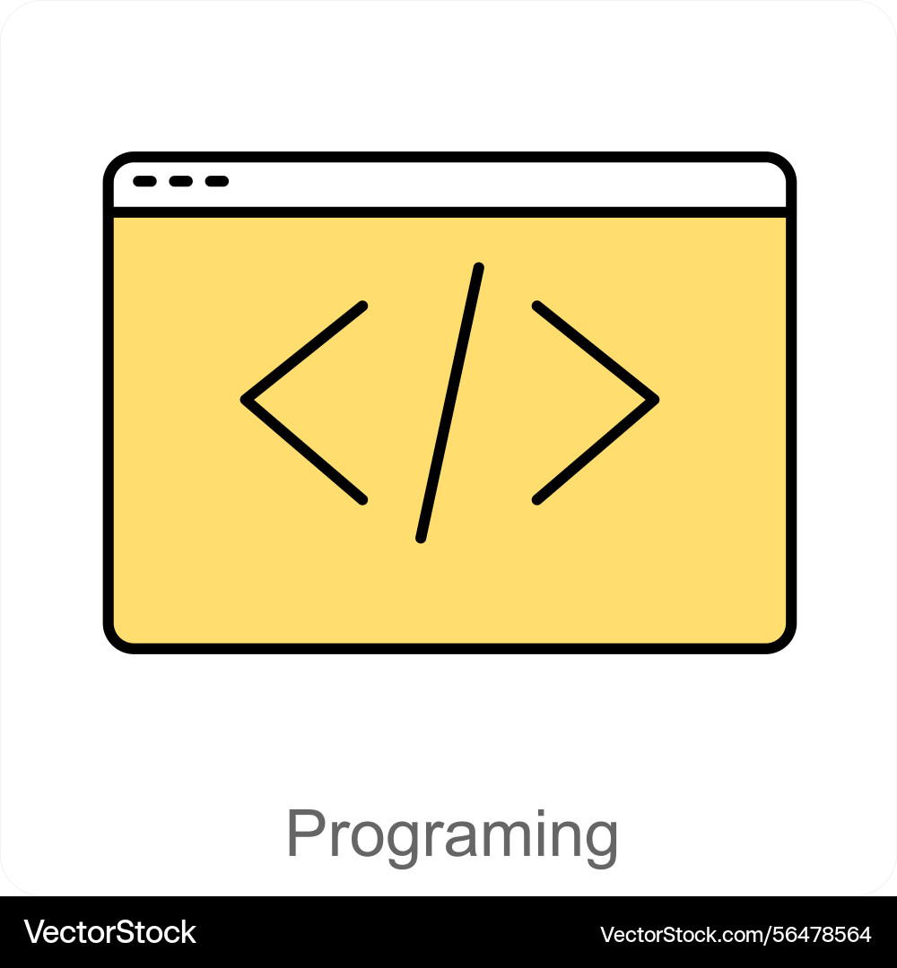 Programming icon concept vector image