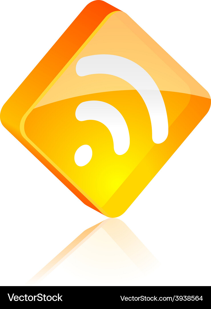 Rss button Vector Image