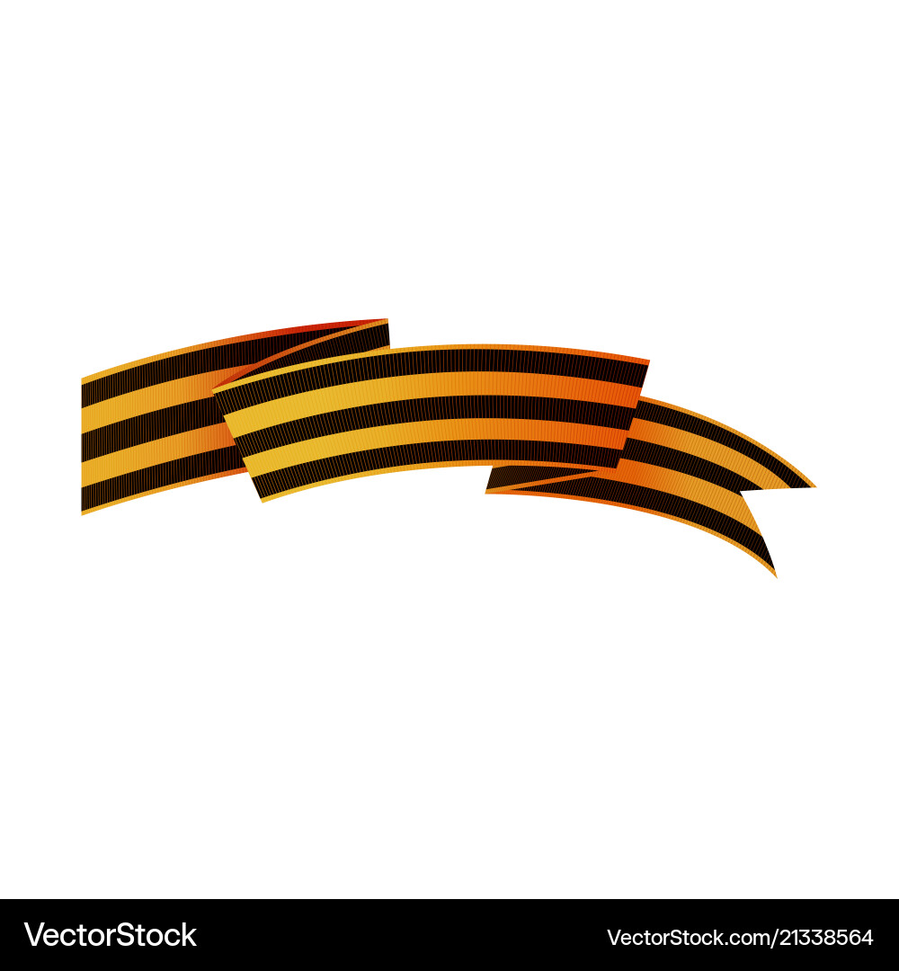 Russian victory day ribbon asymmetric horizontal Vector Image