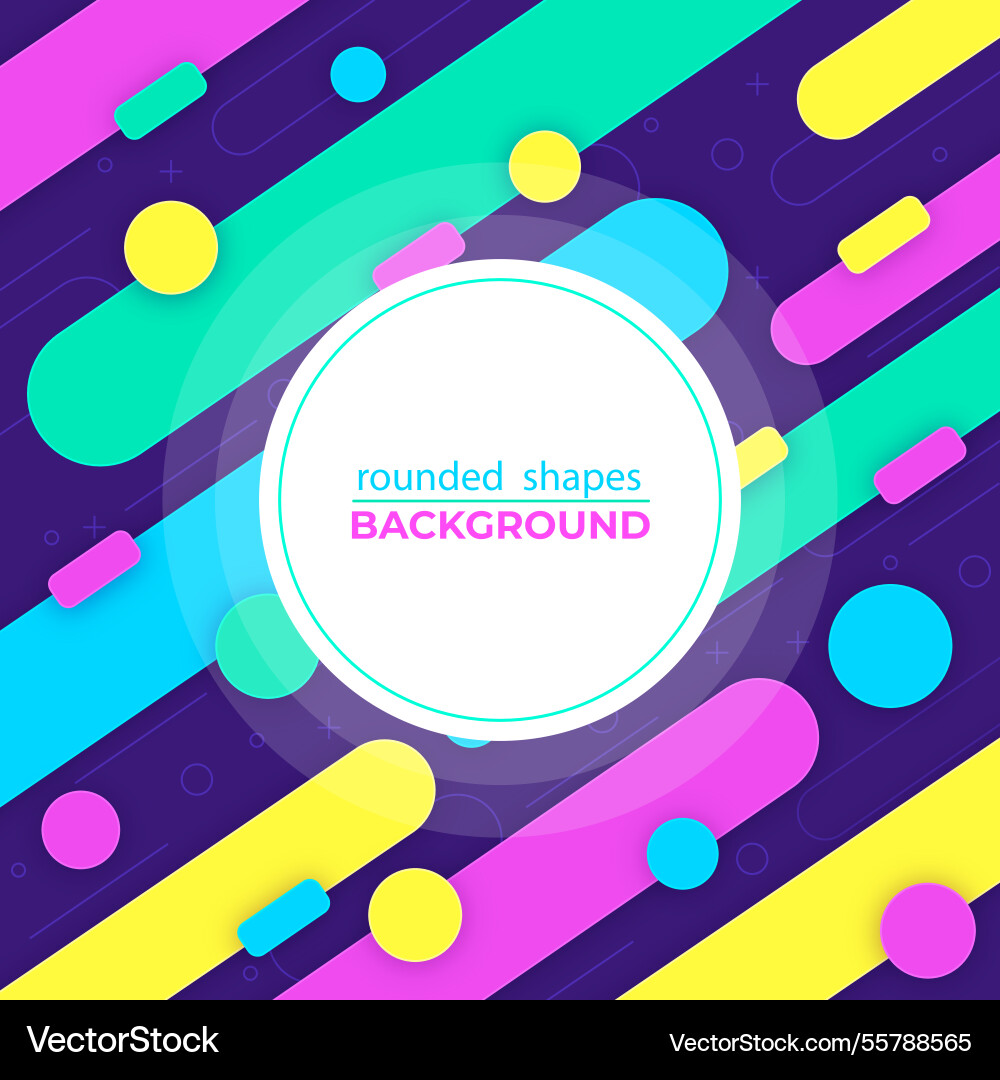 Abstract background with colorful rounded shapes vector image