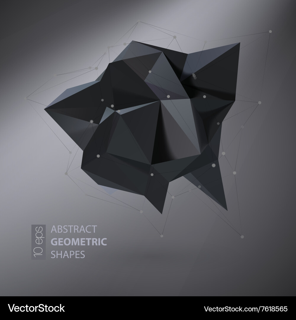 Abstract geometric shape triangular crystal Vector Image