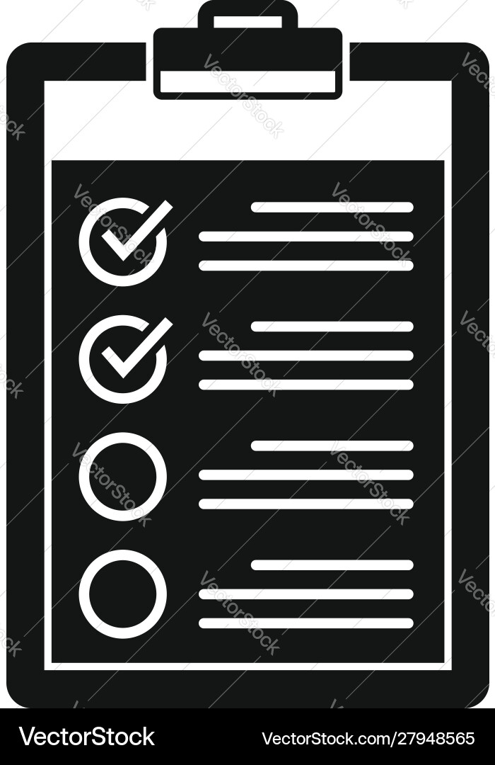Checklist icon simple style Checklist icon simple style vector image