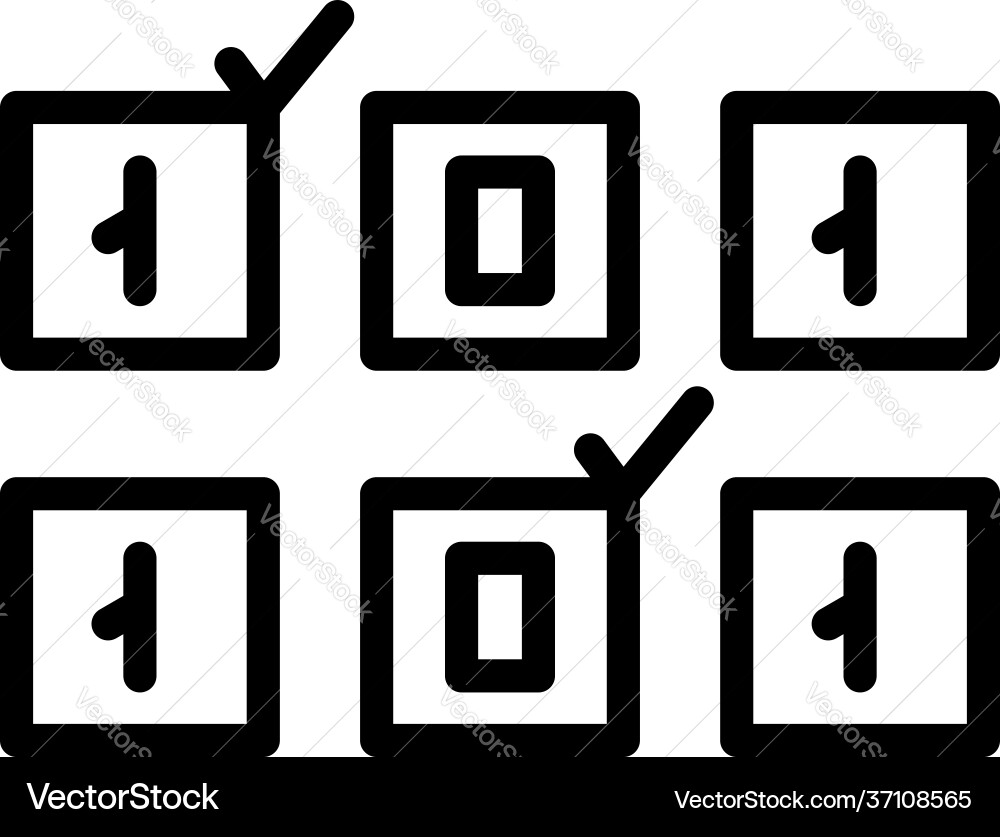 Cipher code icon outline style Cipher code icon outline style vector image