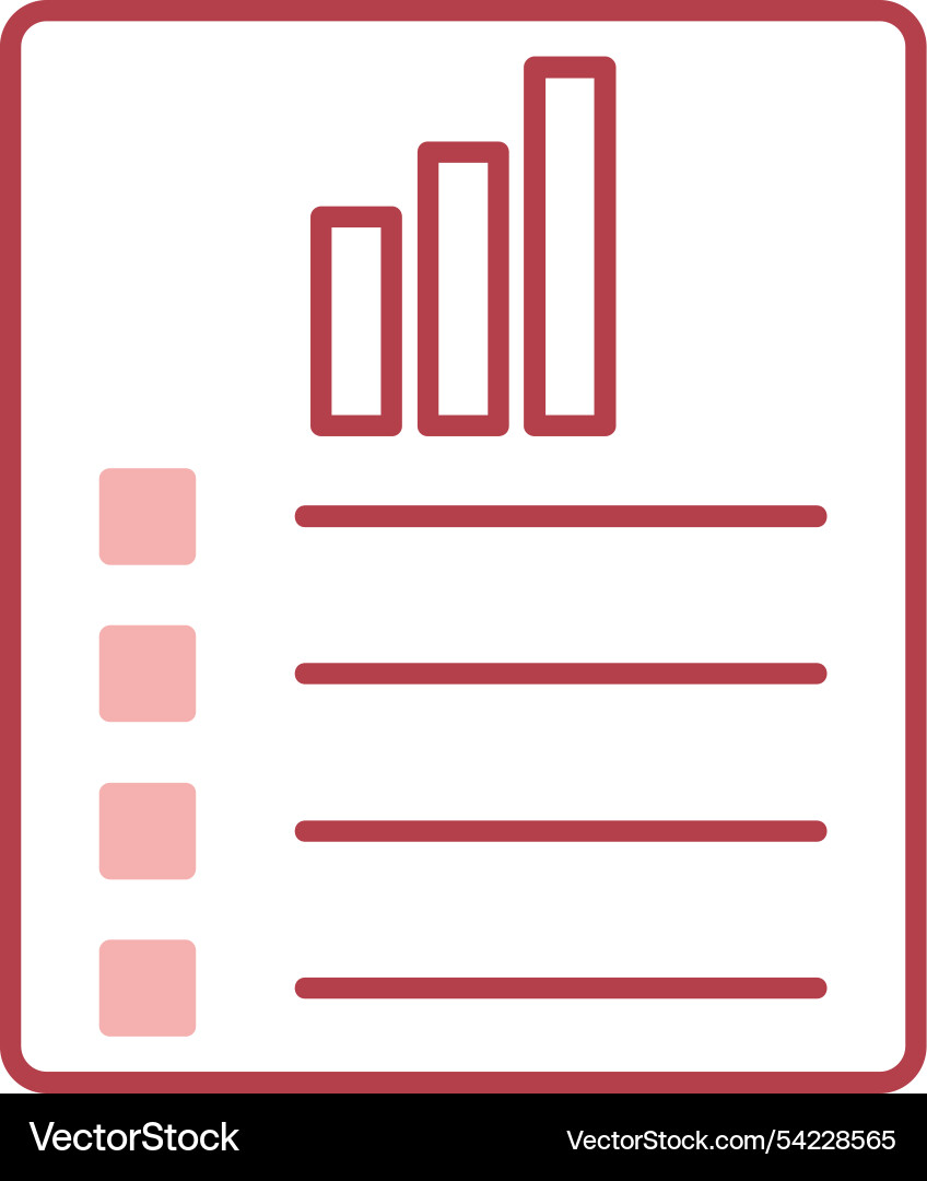 Data report line fill icon Vector Image