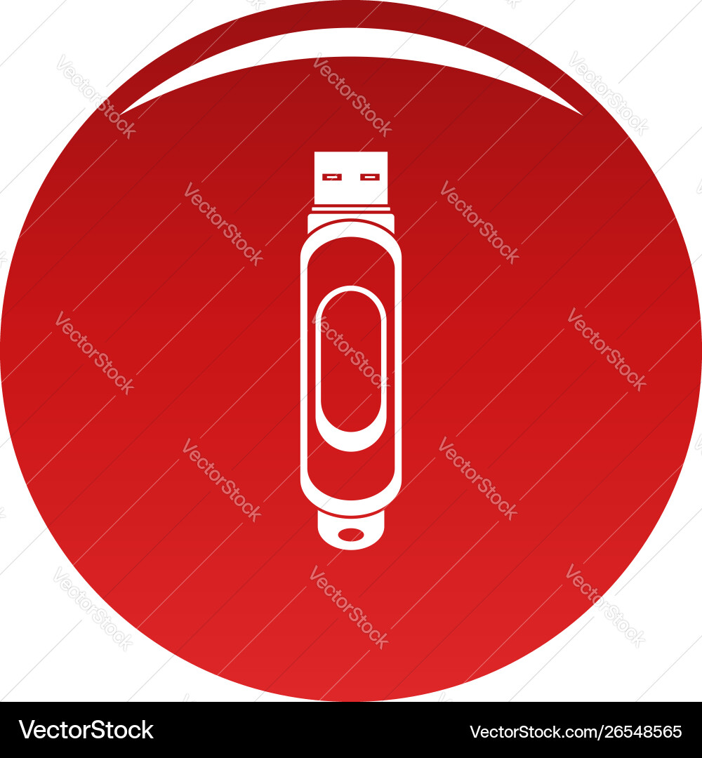 Mini usb icon red Royalty Free Vector Image - VectorStock