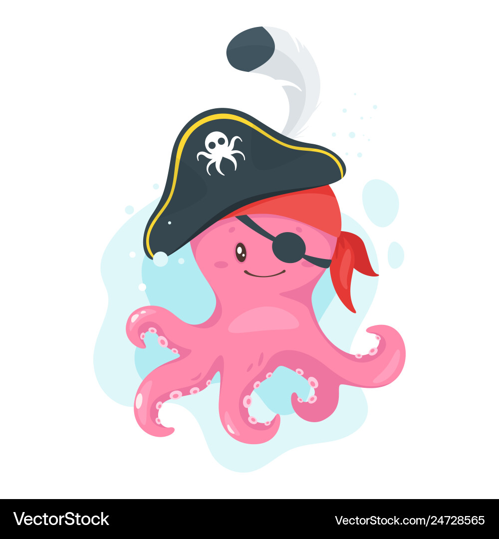Octopus cartoon style baby character Octopus cartoon style baby character vector image