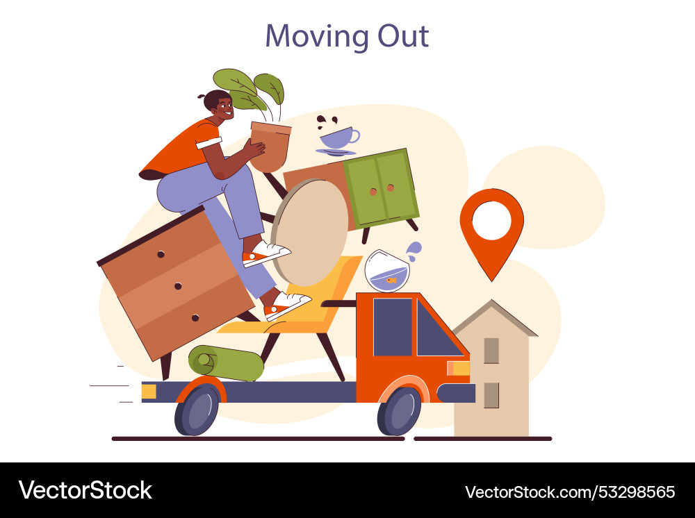 People moving out character pack belongings People moving out character pack belongings vector image