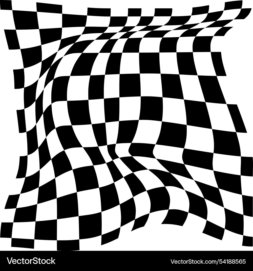 Psychedelic checkerboard pattern vector image