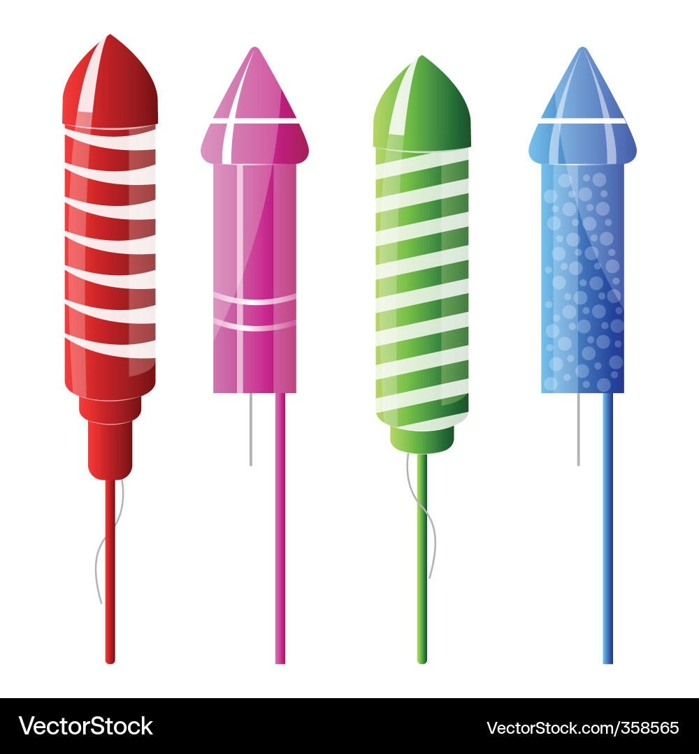 Rocket fireworks Vector Image
