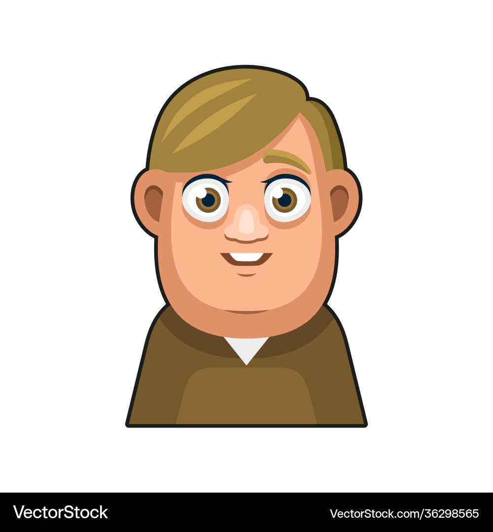 Süßer übergewichtiger Junge Avatar Charakter junger Mann Süßer übergewichtiger Junge Avatar Charakter junger Mann vektorbild
