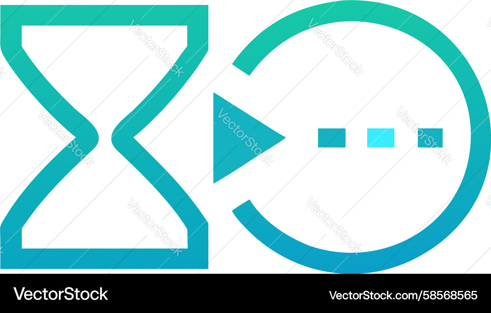 Time Refresh Icon - Cycle Vector Image