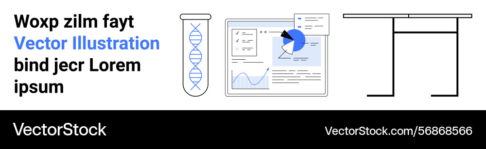 Dna strand data analytics and table elements Dna strand data analytics and table elements Vector Image