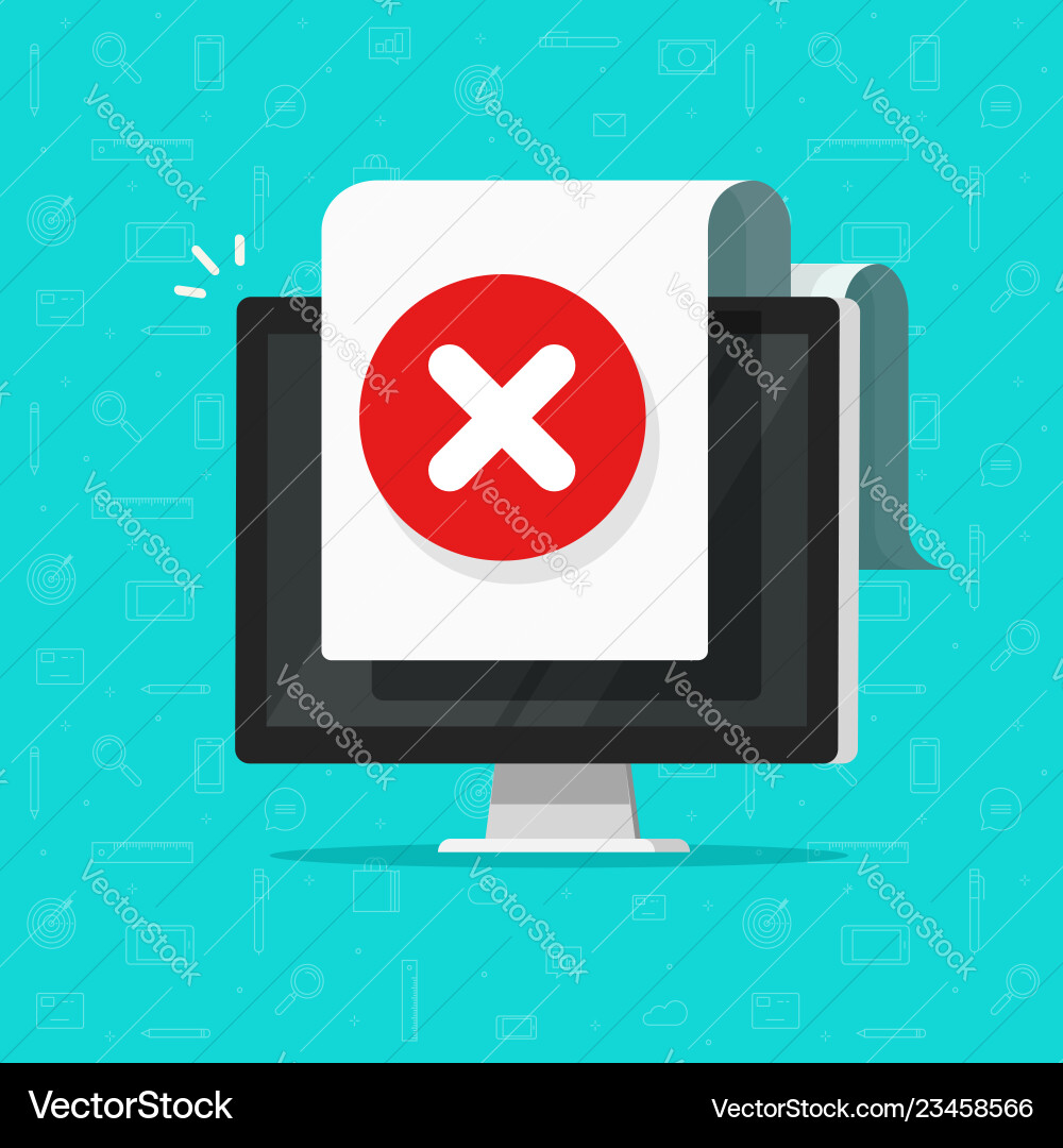 Error Alert Computer Icon vector image