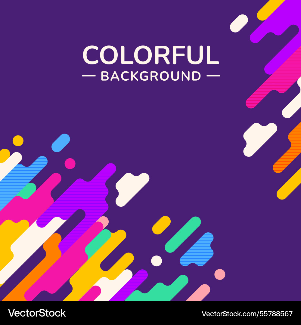 Abstract background with colorful rounded shapes vector image