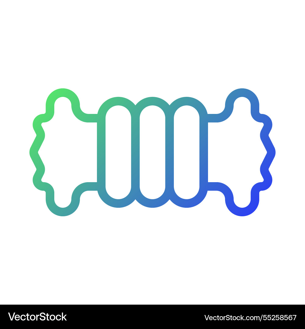 Abstract gradient line object with curly edges vector image