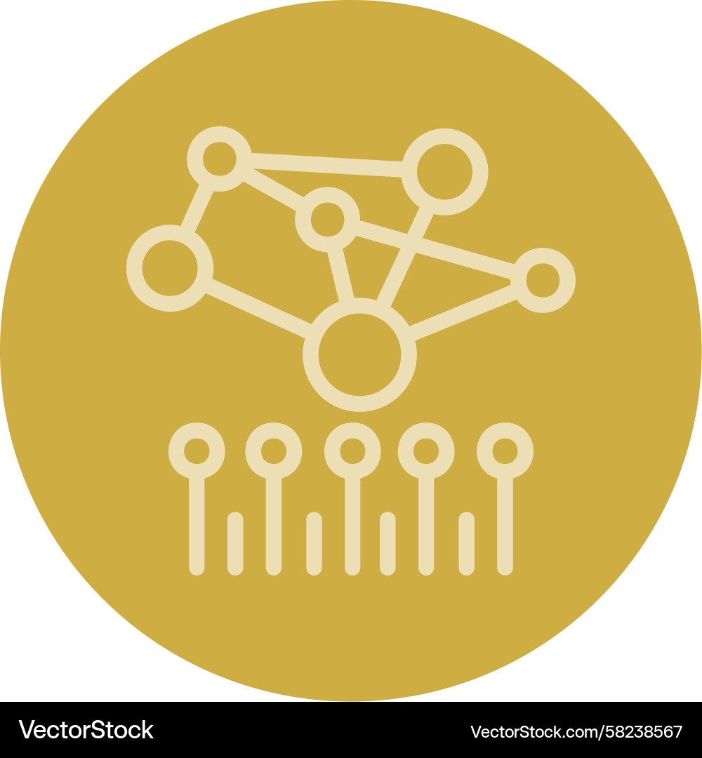 Bioinformatics Line Icon Vector Image