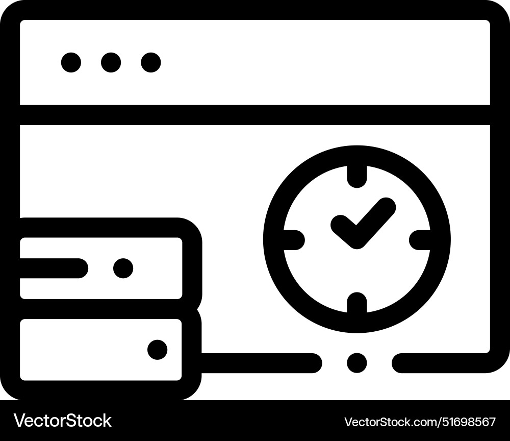 Cache icon thin linear style design isolated Cache icon thin linear style design isolated vector image